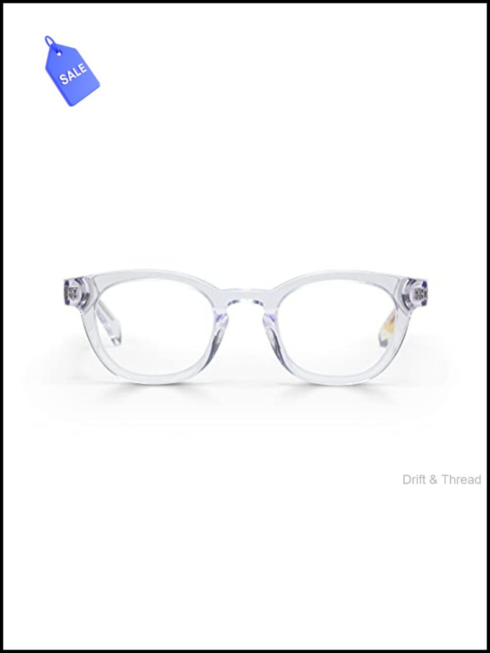 Premium Round Reading Glasses Blue Light Acetate Spring Hinge